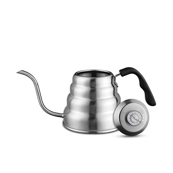 Gooseneck Tea Kettle Stovetop (1.2L 40fl oz) with Thermometer for Pour