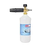 BEARFORCE Professional Adjustable Brass Snow Foam Lance Foam Nozzle Foam Cannon with 1/4" Quick Release Connector Plug Fitting for High Pressure Washer