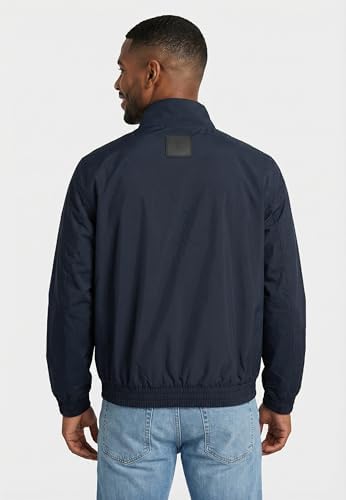Herren Übergangsjacke Padded Harrington mit Stehkragen, Blau (Dark Sapphire), L