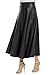 Zeagoo Women Winter Synthetic Leather High Waist Midi Maxi Long Skirt Black XX-Large