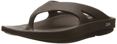 OOFOS Unisex OOriginal Thong Flip Flop, Mocha, 5 M US Women's, 3 M US Men's