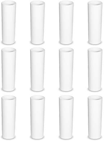 RB Small Highball Glasses White Premium Plastic Unbreakable Reusable 8oz, Set of 12