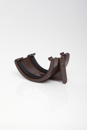 POLYPIPE RR102 Brown Union Bracket for 112mm Half Round guttering System