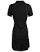 makeitmint Women's Solid Casual Short Sleeve Pique Polo Dress