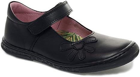Petasil Girls Donna School Shoes Black Leather