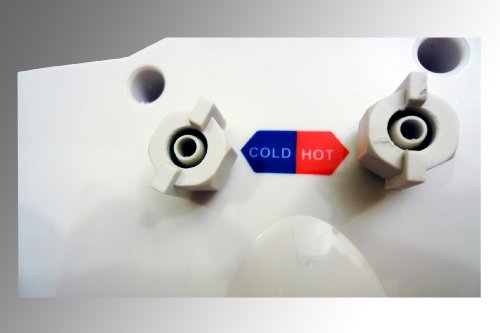 Easy Bidet - "Dual Nozzle" (Nozzle for Male and Female) with Nozzle Self Cleaning Function, Cold and Warm Flash Water, Temperature, Nozzle Select, and Water Pressure Control Knobs, Non Electric Toilet Seat Attachment