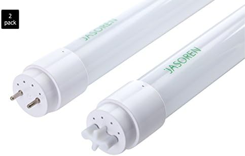Jasoren LED Tube T8 2ft 10W 2-pack (18W equivalent) Daylight Frosted 5000K 1150Lm Full PC UL-Listed