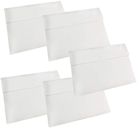 Wonque 5 in Pack - A4 Commercial Documents File Folders Wallet Folders/Envelope Folders with Snap Button – Black & White