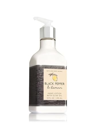 Bath And Body Works Black Pepper Lemon Hand Lotion With Olive Oil 10 Oz