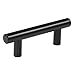 Probrico 15 Pack 2-1/2 Inch Hole to Hole Spacing Flat Black Modern Cabinet Hardware Drawer Handle Kitchen Cupboard T Bar Pull Dresser Knobs Set