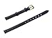 Uyoung 8mm Women's Black Genuine Leather Golden Clasp Thin Watch Band