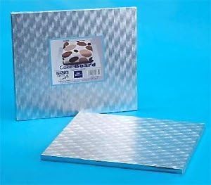PMESquare Cake Board 0.4 in Thick, 16-Inch, Silver