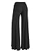 MBJ WB1104 Womens Wide Leg Palazzo Lounge Pants L BLACK