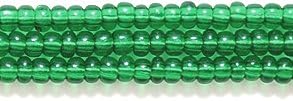 Preciosa Ornela Czech Seed Bead, Transparent Christmas Green, Size 10/0