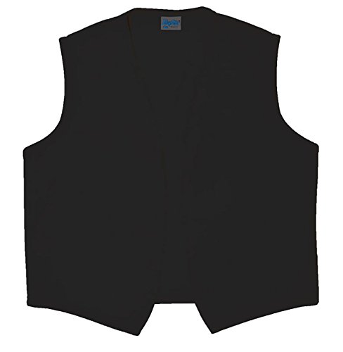 Style A740NP High Quality No Pocket Unisex Uniform Vest - Black, X-Large