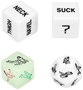 Free islands 4 Pcs Dices Novelty Funny Dice Game, Gift for Valentine's Day Couples