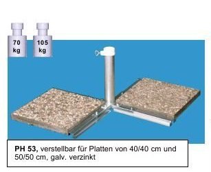 Sonnenschirmständer - aus 4 mm Ø DEUTSCHEM STAHL - STABIELO - LIEFERUNG ohne PLATTEN - MADE in BADEN WÜRTTEMBERG - FÜR STÖCKE