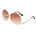 JOJO'S SECRET Oversized Square Sunglasses Metal Frame Flat Top Sunglasses JS009 (Gold/Transparent Red+Gold/Pink, 2.48)
