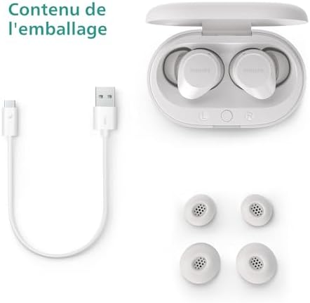 TAT1209WT True Wireless in Ear Bluetooth Headphones - Small Buds. Great Value Natural Sound. Dynamic Bass, Pocket-Sized Charging Case, Clear Calls - White