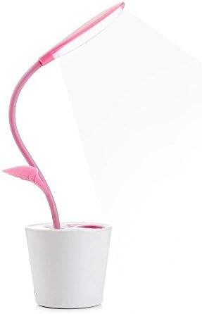 ♻Rechargeable USB Desk Lamp - ToBeoneer Table Lamp Adjustable LED Light Touch 3-level Dimmer, Office Decor Plant Pen Stand Holder Night Light for Kid Girl Women Bed Bedside Living Room (Pink)