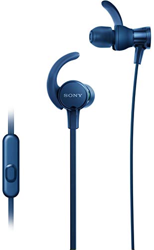 Sony MDR-XB510AS Wired Sports in-Ear Splashproof Headphones with Tangle Free Cable, 3.5mm Jack, Headset with Mic for Pho