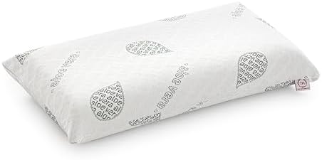 Textilhome 2 Cuscini Memory Foam Cervicale 75 cm Aloe Vera Sfoderabili
