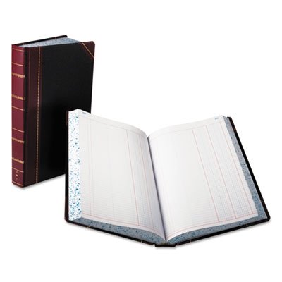 Record/Account Book, Journal Rule, Black/Red, 500 Pages, 14 1/8 x 8 5/8, Sold as 2 Each