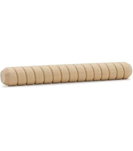 Wooden Dowel Spiral Grooved Hardwood Dowel Pins | 1/4 X 1-1/2