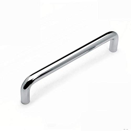 VIBORG (4 Pieces SUS304 Stainless Steel Modern Kitchen Cabinet Cupboard Door Handles Pull Wardrobe Vanity Dresser Drawer Handle Pulls SA-722B Polished Mirror-Like (Hole-to-Hole: 128mm)
