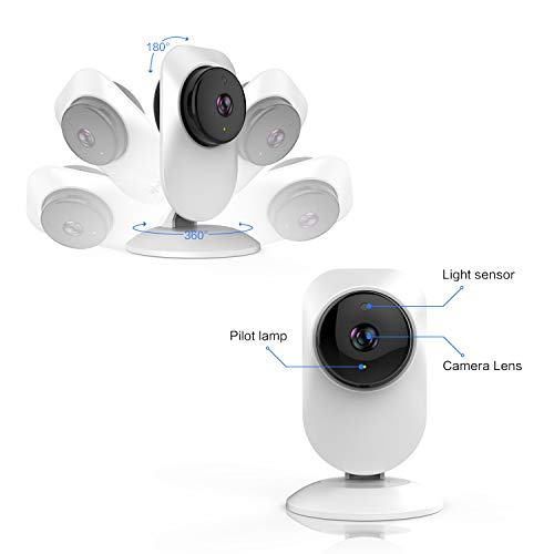 WiFi Camera ,UNIOJO Home Camera with Night Vision, Movement Tracking