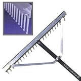 Midwest Rake 10048 48" Head Landscape Rake, 66" Blue Aluminum Handle