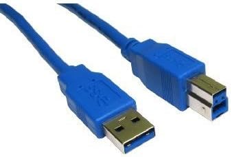 rhinocables USB 3.0 Printer Cable - A Male to B Lead, Blue, 1m