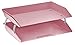 Acrimet Facility 2 Tier Letter Tray, Side Load, Letter Size/A4, Desktop File Organizer, Plastic (Solid Pink Color)