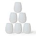 KindGa Silicone Wine Glasses Set of 6 Unbreakable Stemless Outdoor Rubber White Wine Cups,100% Silicone Dishwasher Safety - Foldable Shatterproof Party Cups for Travel Camping Pool Picnic/ 12 oz