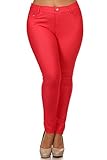 Simplicity Women's Stretchy 5 Pockets Plus Size Jeggings
