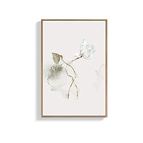 Framed Canvas Wall Art for Living Room, Bedroom Zen Lotus Canvas Prints for Home Decoration Ready to Hanging - 16x24 inches