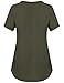 Chiffon Blouse,Timeson Lady Office Tops V Neck Short Sleeve Shirt-Tail Loose Chiffon Tunic Shirts Olive Green X-Large