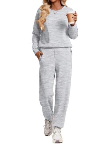 Ekouaer 2 Piece Lounge Sets for Women Matching Jogger Pants Fall Outfits at Amazon
