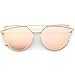 WearMe Pro - Elegant Street Fashion Metal Frame Women Mirror Cat Eye Sunglasses