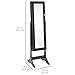 Best Choice Products 6-Tier Full Length Standing Mirrored Lockable Jewelry Storage Organizer Cabinet Armoire w/ 6 LED Interior Lights, 3 Angle Adjustments, Velvet Lining, Black