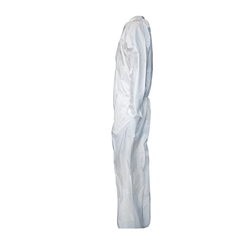 Raygard 5 Pack Microporous Disposable Coveralls Paint Suit for Men Chemical Protection Breathable Jumpsuits with Elastic Cuffs, Ankles and Waist(Large) - Thumbnail 4