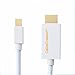 Mini DP to HDMI (4Kx2K), Cablecreation Mini DisplayPort (Thunderbolt Port Compatible) to HDMI AV HDTV Adapter for Mac Book(Before 2016 Version), DP v1.2 Support 6ft/1.8M in White