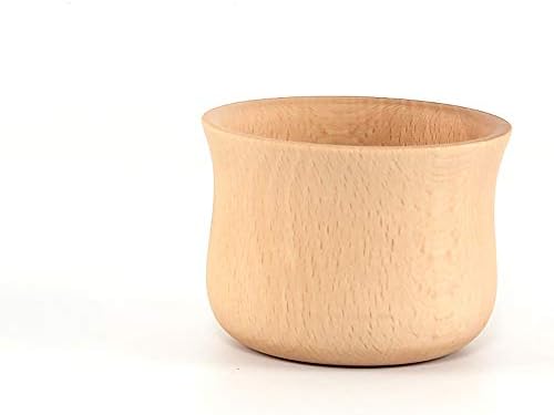 MISSWongg New Japanese Cup Traditional Wooden Insulated Cups Natural Wood Log Color Mug Wooden Cups with Carabiner or Camping Survival Teacup