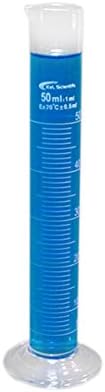50 ml Graduated Glass Cylinder, KeL Scientific KS-704-W