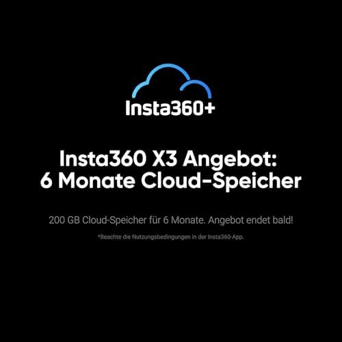 X3 wasserdichte 360° Action Kamera mit 1,27 cm (1/2 Zoll)-Sensor, 5,7 K 360°, 72 MP 360° Fotos, Stabilisierung, 5,8 cm (2,29 Zoll)-Touchscreen, Vibrationserkennung und mehr