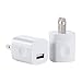 Certified, 2-Pack 5W 1A USB Power Wall Charger with 2-Pack 3FT/1M & 6FT/2M Nylon Braided 8 Pin Lightning to USB Cable Charger (Silver)