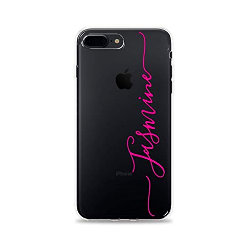 Personalized Name Phone Case for iPhone XS Max XR X 10S 10R 10 8 Plus 7 6s 6 SE 5s 5 Crystal Clear Slim Flexible Soft TPU Rubber