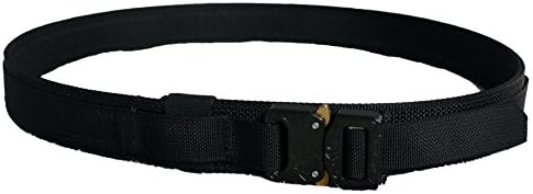 Pantel Tactical EDC Every Day Carry Belt with Cobra Buckle 1-1/2" (Black/Black/Black, Small (32-38))