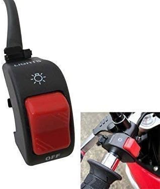 Motorbike Headlight Spot Fog Light Switch fits 22mm 7/8 inch handlebars, chrome