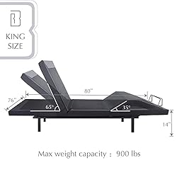 Brecocoon King Size Ergonomic Adjustable Bed Base